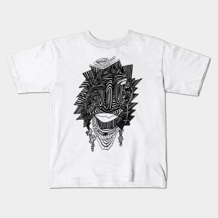 Line Art Tshirt Mask Kids T-Shirt